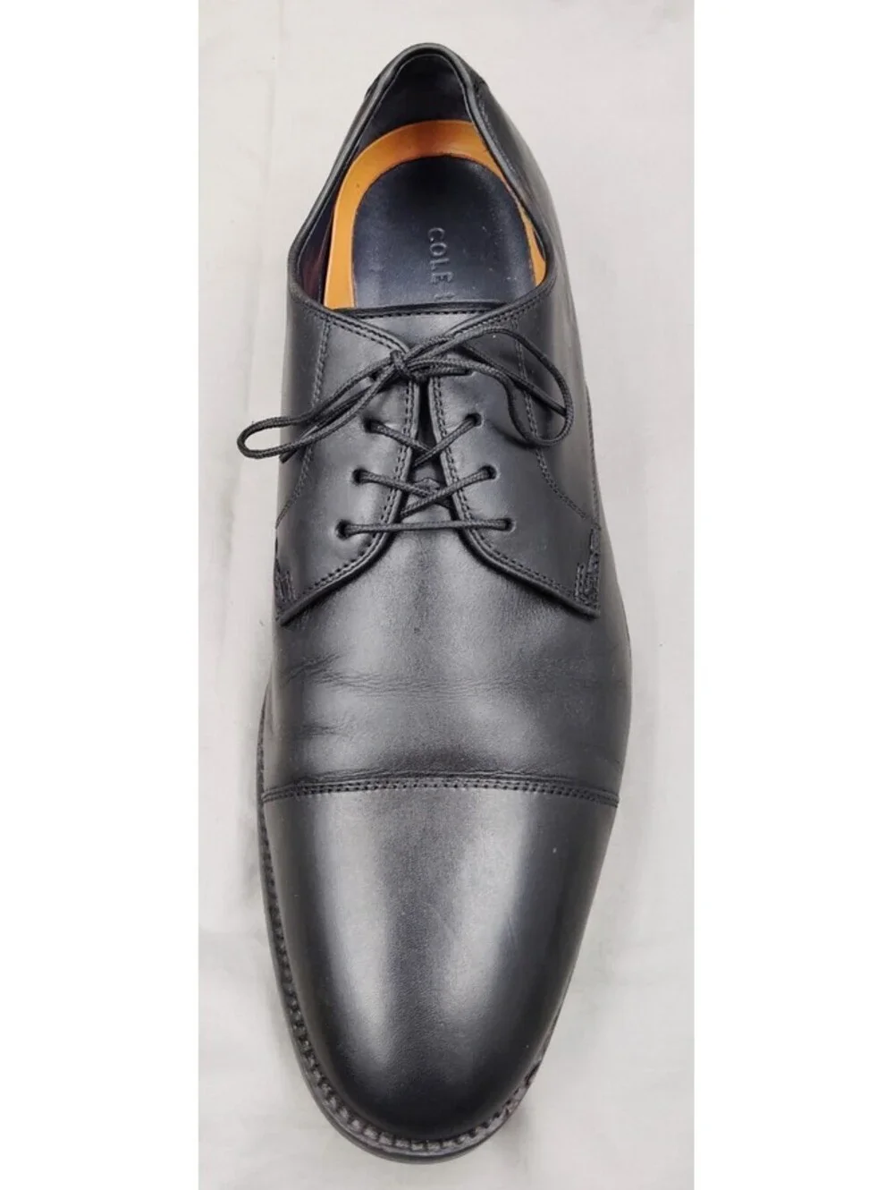 Cole Haan C11630 Lenox Hill Men's 10.5 M Black Leather Cap Toe Dress Shoes